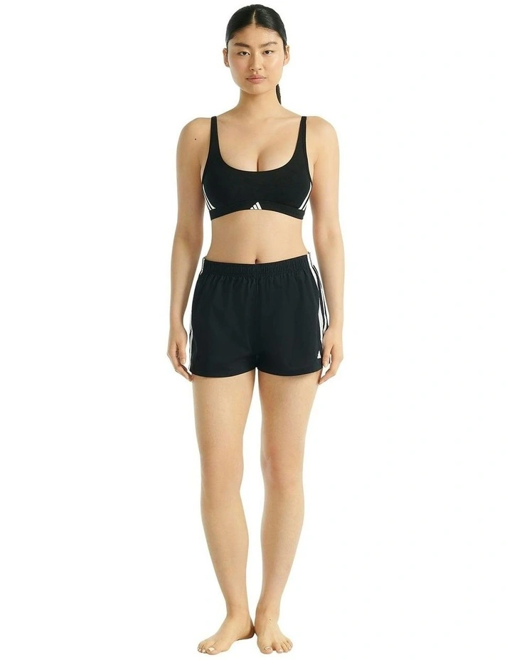 Active Essentials Cotton Stripes Woven Boxer Underwear in Black image 4