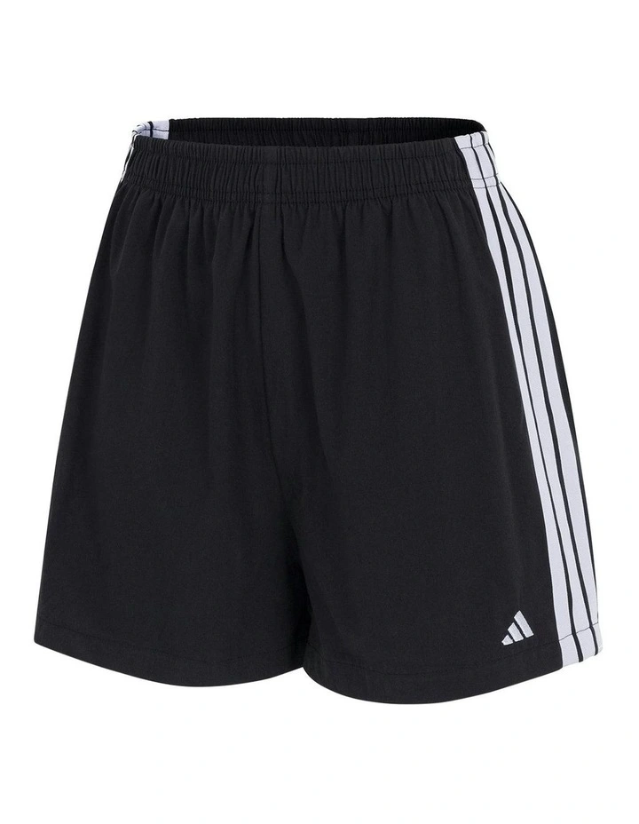 Active Essentials Cotton Stripes Woven Boxer Underwear in Black image 6