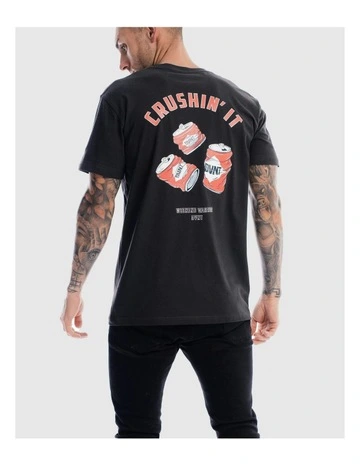 Crushin It Tee in Charcoal