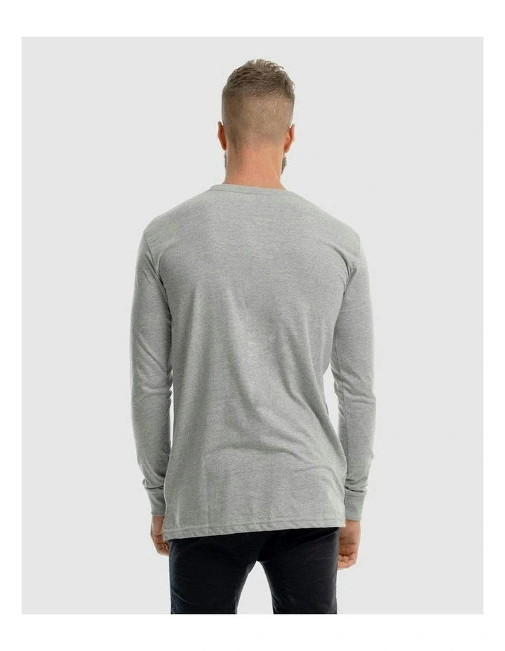 NYC Long Sleeve Tee in Grey Marle image 2
