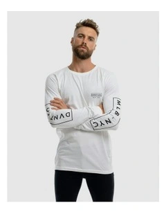 NYC Long Sleeve Tee in White