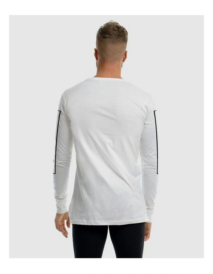 NYC Long Sleeve Tee in White image 2