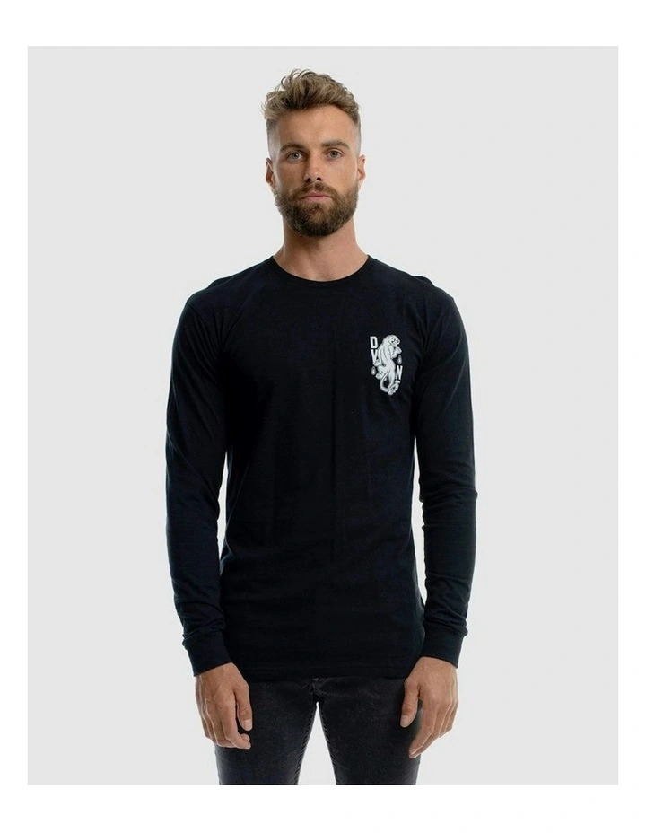 Panther Long Sleeve Tee in Black image 1