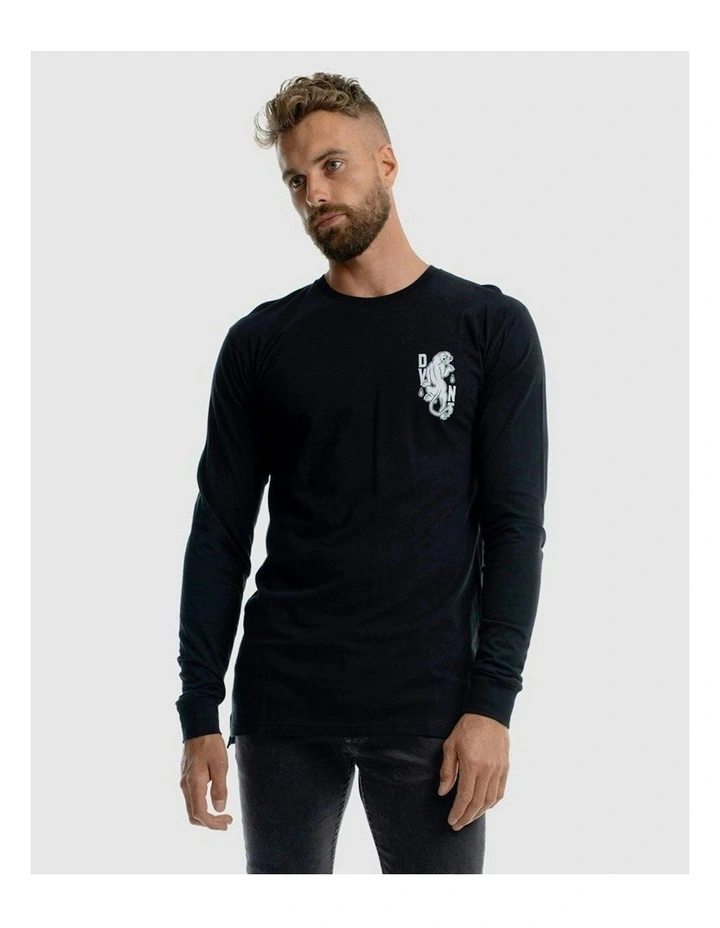 Panther Long Sleeve Tee in Black image 3