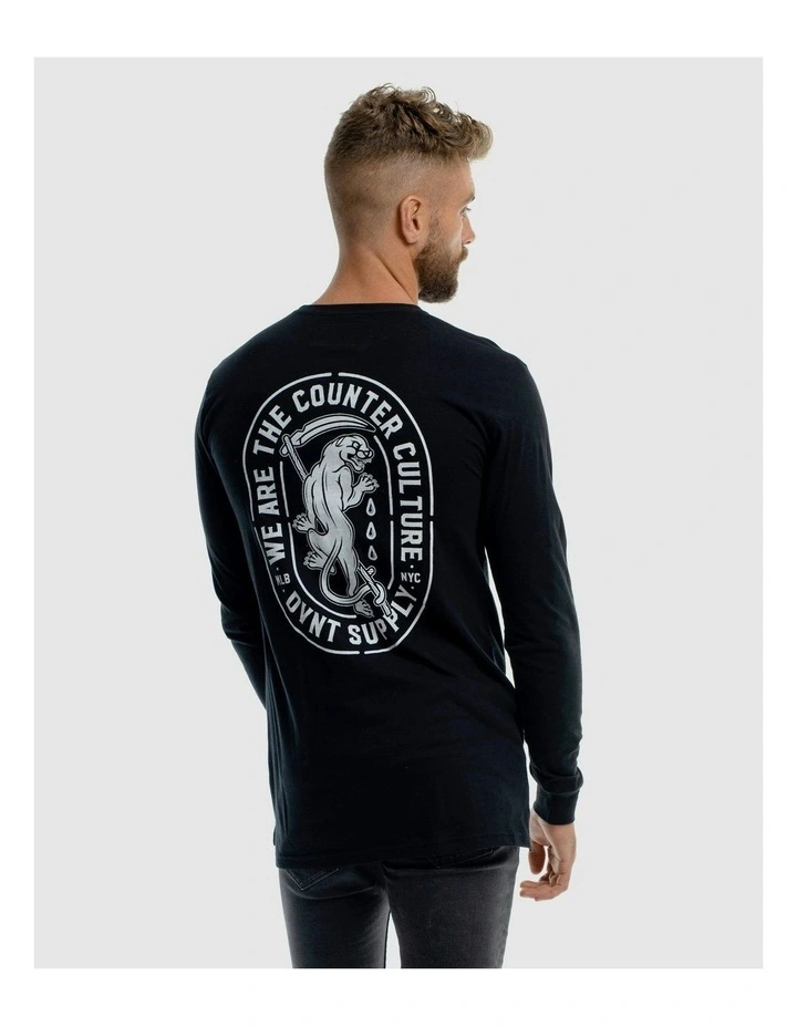 Panther Long Sleeve Tee in Black image 6