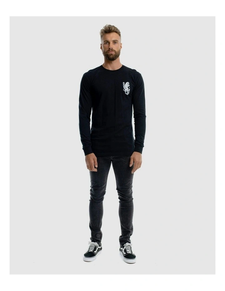 Panther Long Sleeve Tee in Black image 7