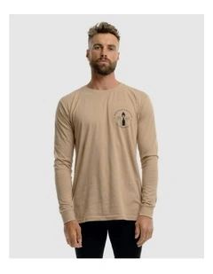Emblem 2.0 Long Sleeve Tee in Camel