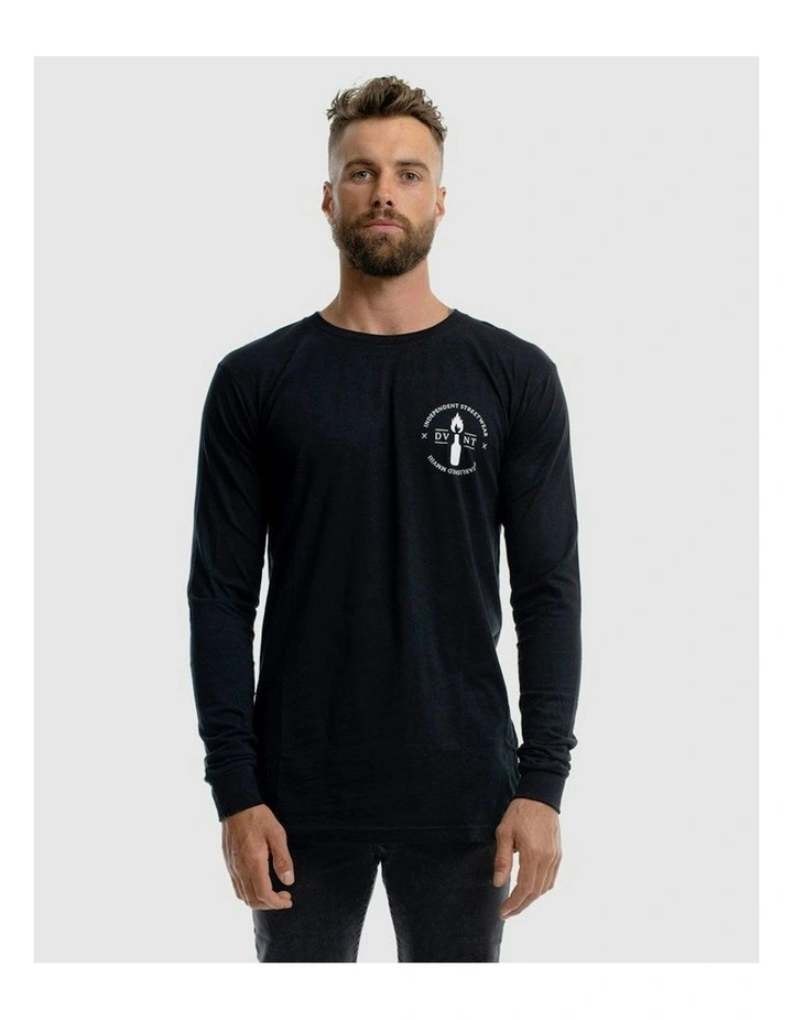 Emblem 2.0 Long Sleeve Tee in Black image 1