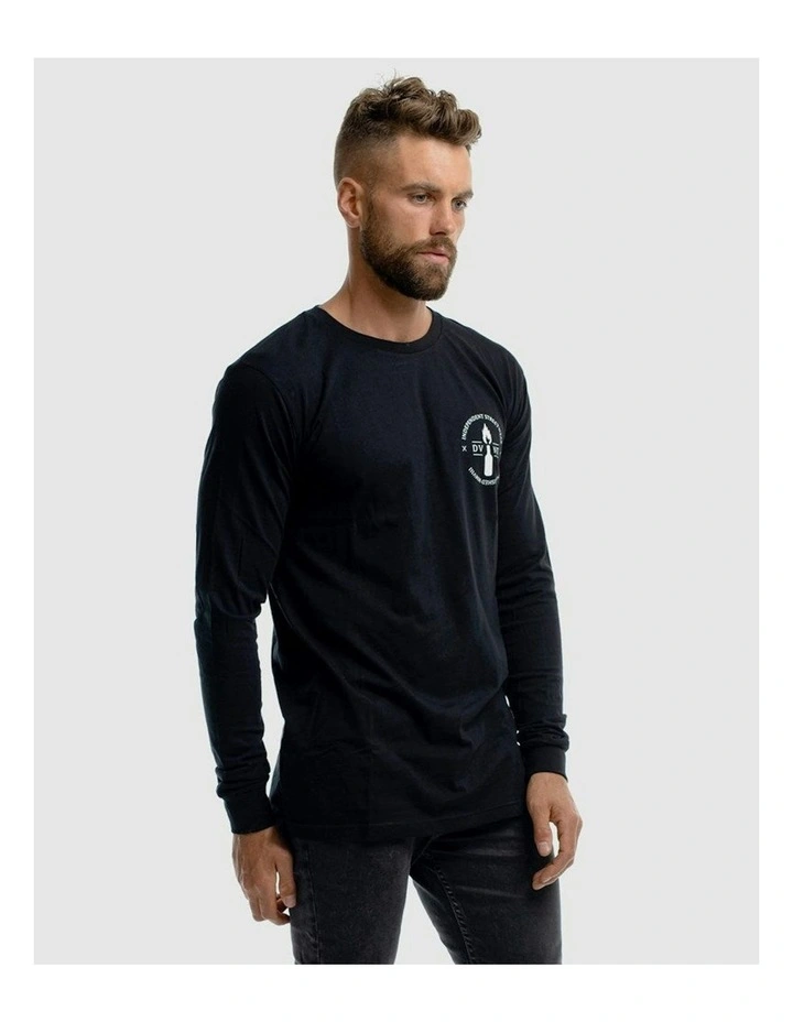 Emblem 2.0 Long Sleeve Tee in Black image 3