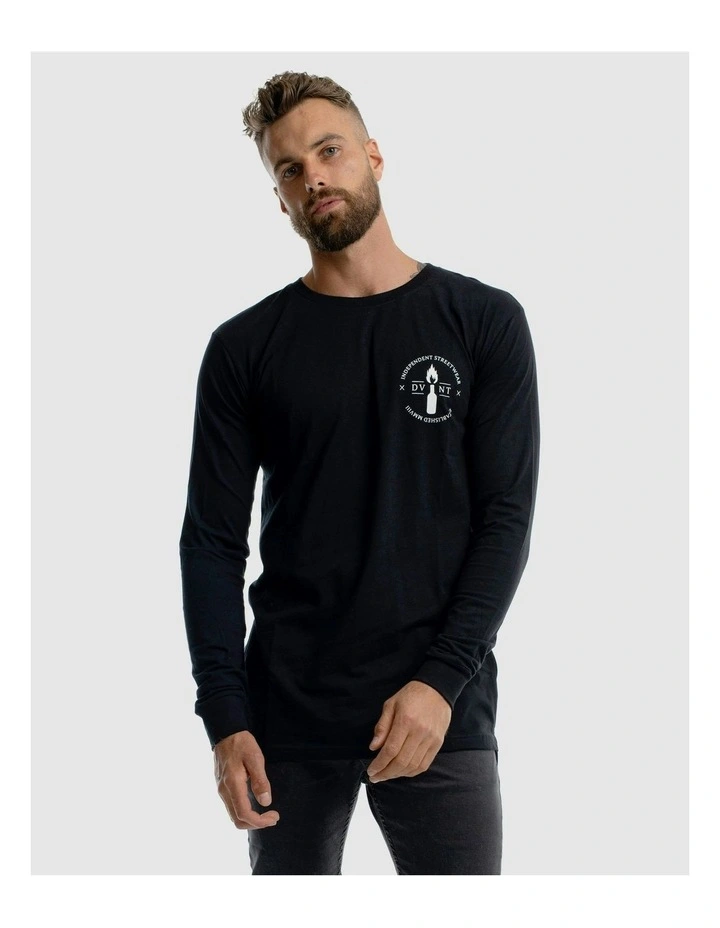 Emblem 2.0 Long Sleeve Tee in Black image 4