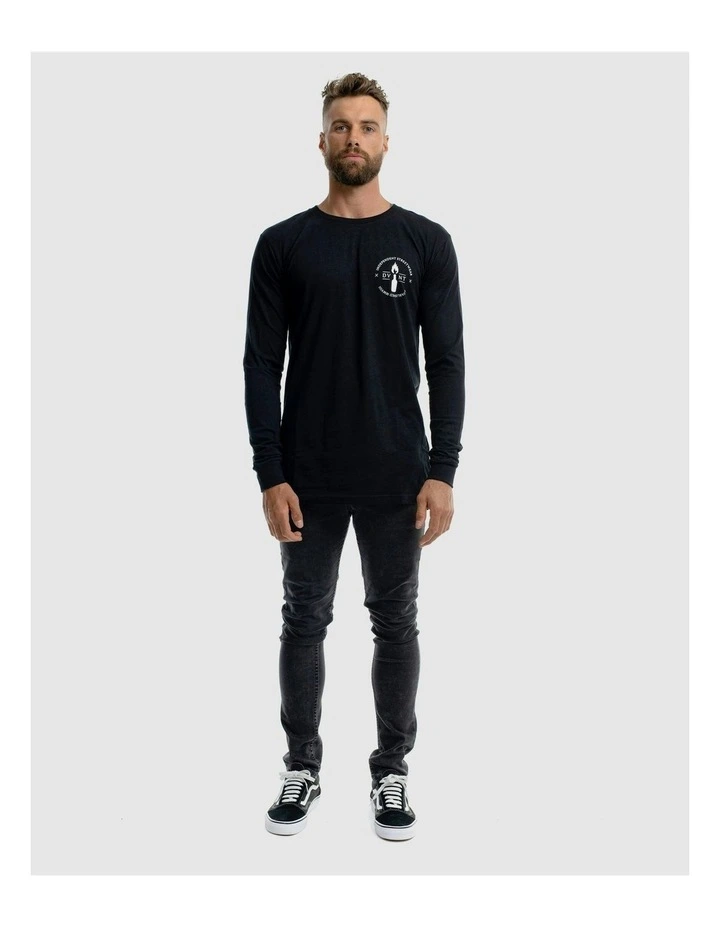 Emblem 2.0 Long Sleeve Tee in Black image 7