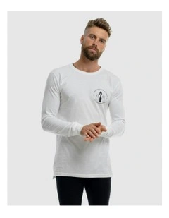 Emblem 2.0 Long Sleeve Tee in White