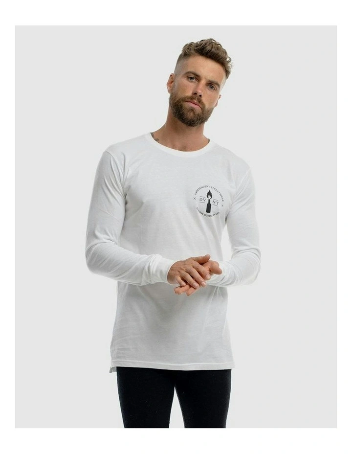 Emblem 2.0 Long Sleeve Tee in White image 1