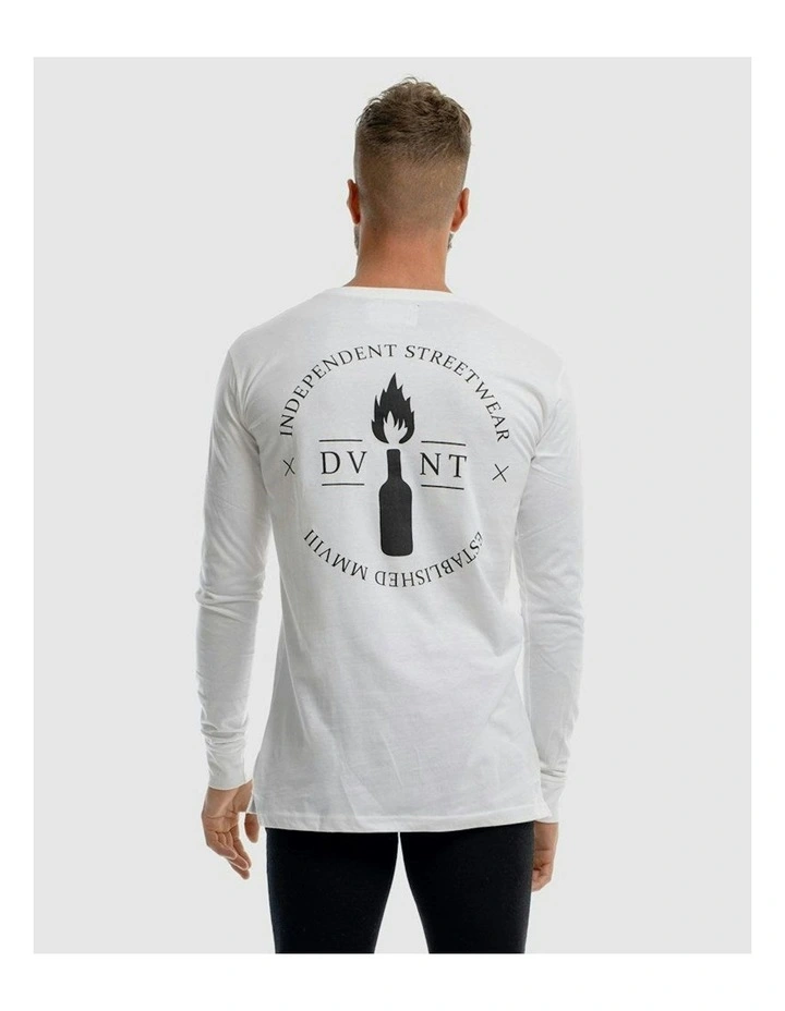 Emblem 2.0 Long Sleeve Tee in White image 2