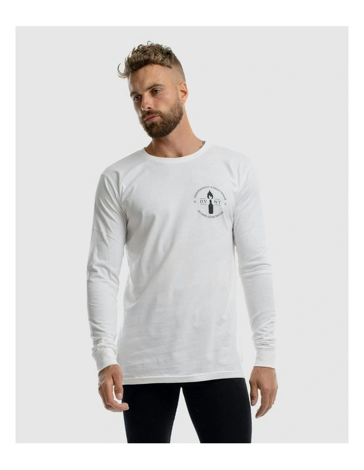 Emblem 2.0 Long Sleeve Tee in White image 5