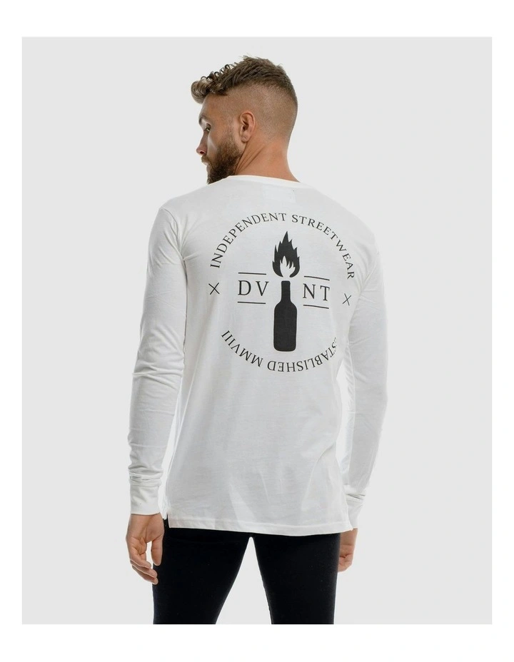 Emblem 2.0 Long Sleeve Tee in White image 6
