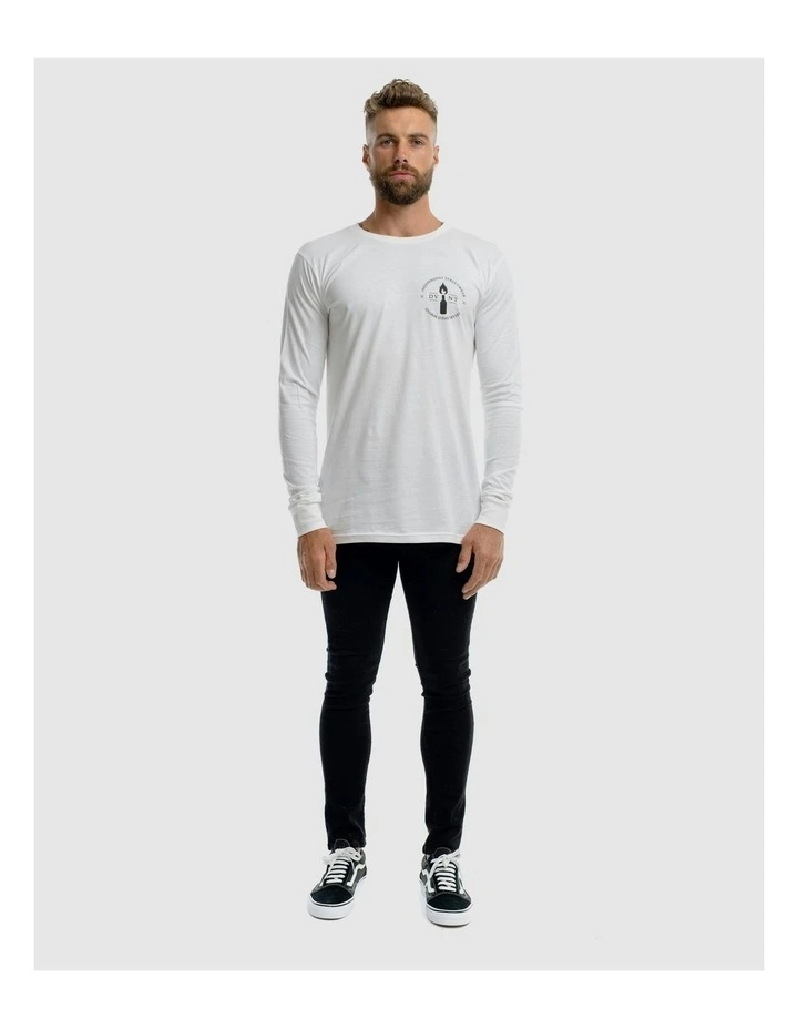 Emblem 2.0 Long Sleeve Tee in White image 7