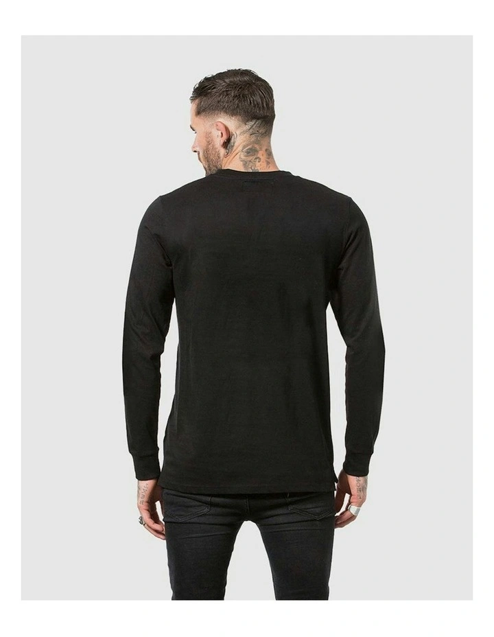 Deluxe Long Sleeve Tee in Black image 2