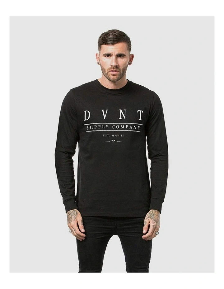 Deluxe Long Sleeve Tee in Black image 3