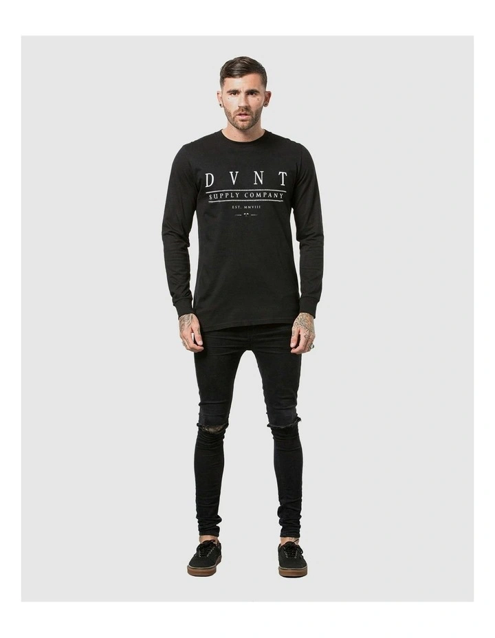 Deluxe Long Sleeve Tee in Black image 5
