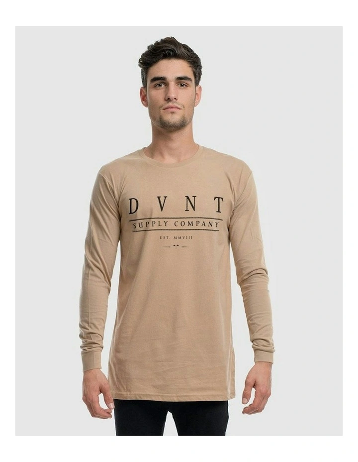 Deluxe Long Sleeve Tee in Camel image 1