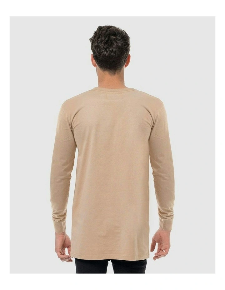 Deluxe Long Sleeve Tee in Camel image 2