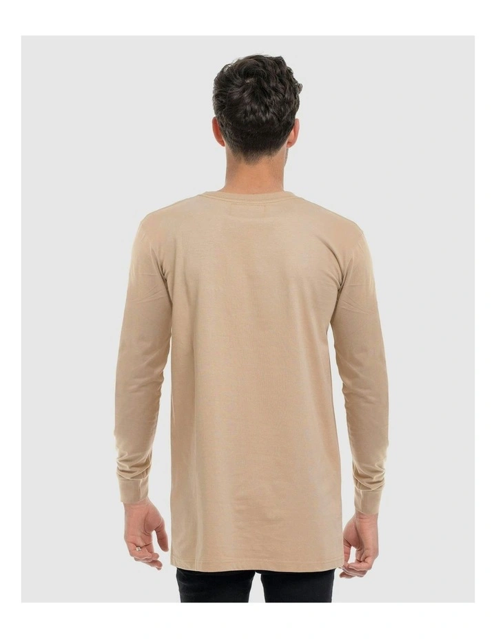 Deluxe Long Sleeve Tee in Camel image 4