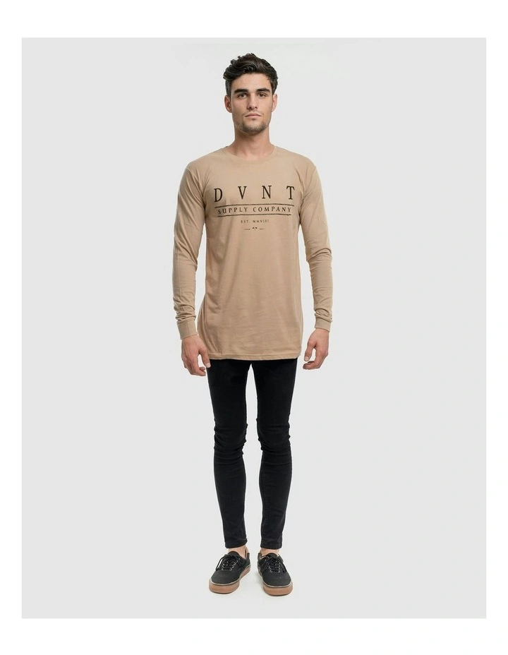 Deluxe Long Sleeve Tee in Camel image 5