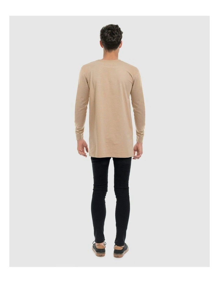 Deluxe Long Sleeve Tee in Camel image 6