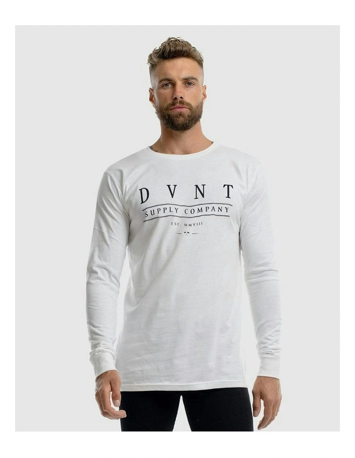 Deluxe Long Sleeve Tee in White image 1