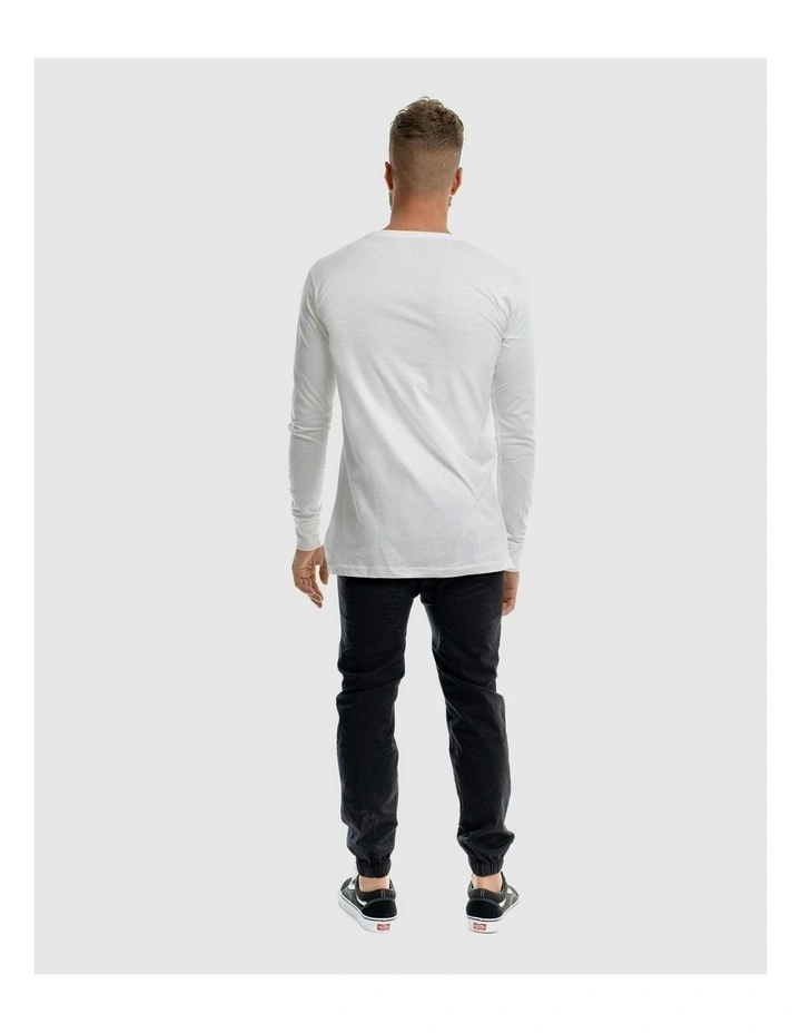Deluxe Long Sleeve Tee in White image 6
