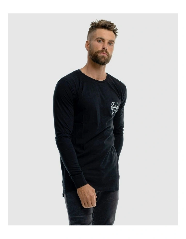 East Coast Long Sleeve Tee in Black image 7