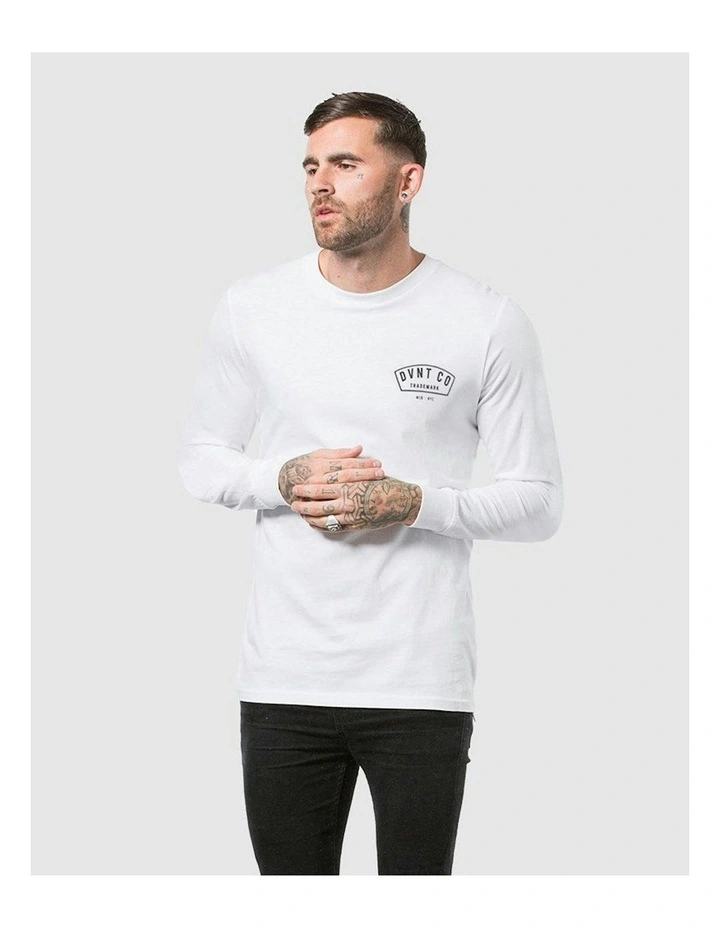 Bailey Long Sleeve Tee in White image 3