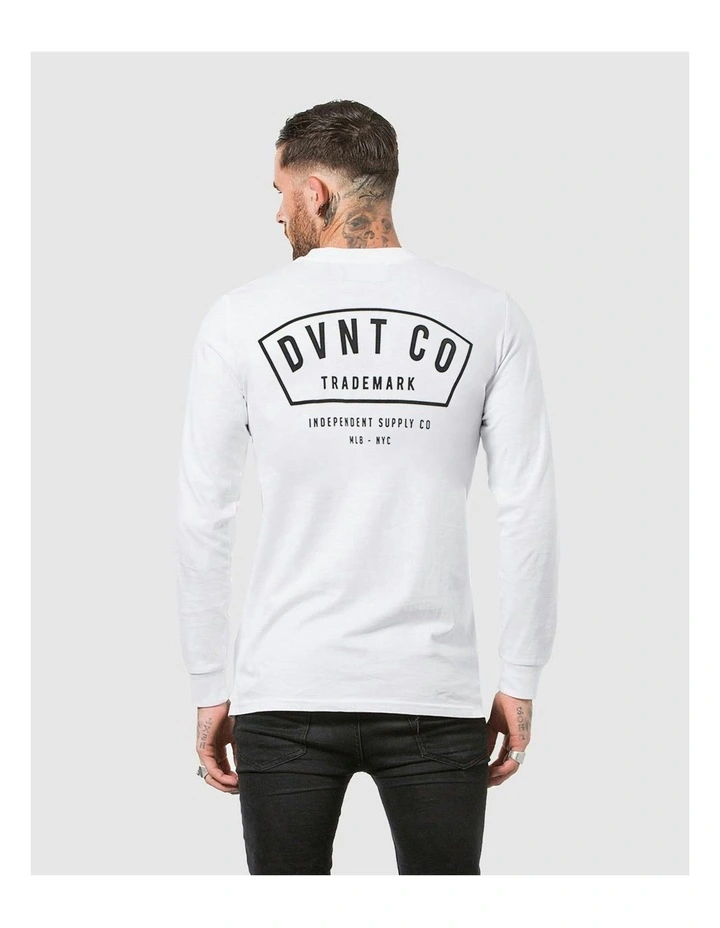 Bailey Long Sleeve Tee in White image 4
