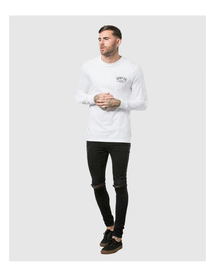 Bailey Long Sleeve Tee in White image 5