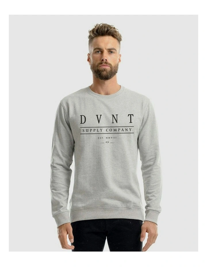Deluxe Crewneck Knitwear in Grey Marle image 1
