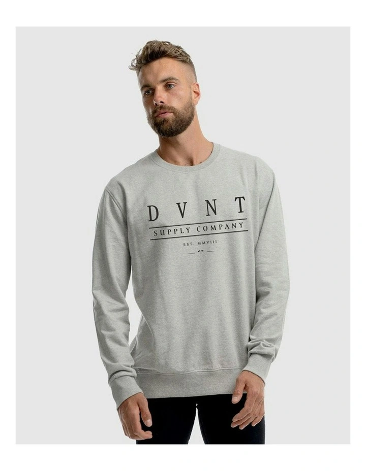 Deluxe Crewneck Knitwear in Grey Marle image 3