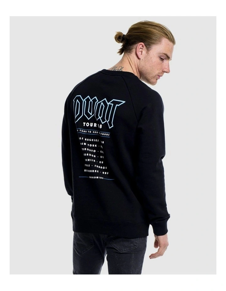 Tour 08 Crewneck Sweater in Black image 6