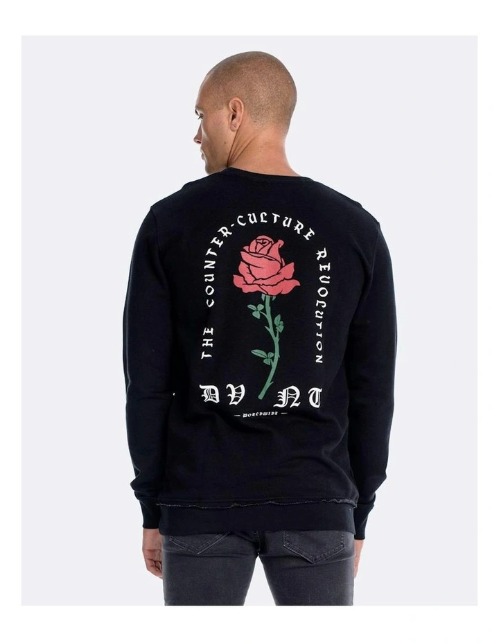 Barbed Crewneck Sweater in Black image 2