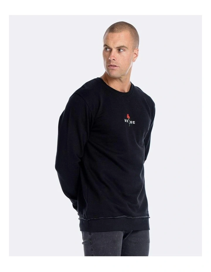 Barbed Crewneck Sweater in Black image 3