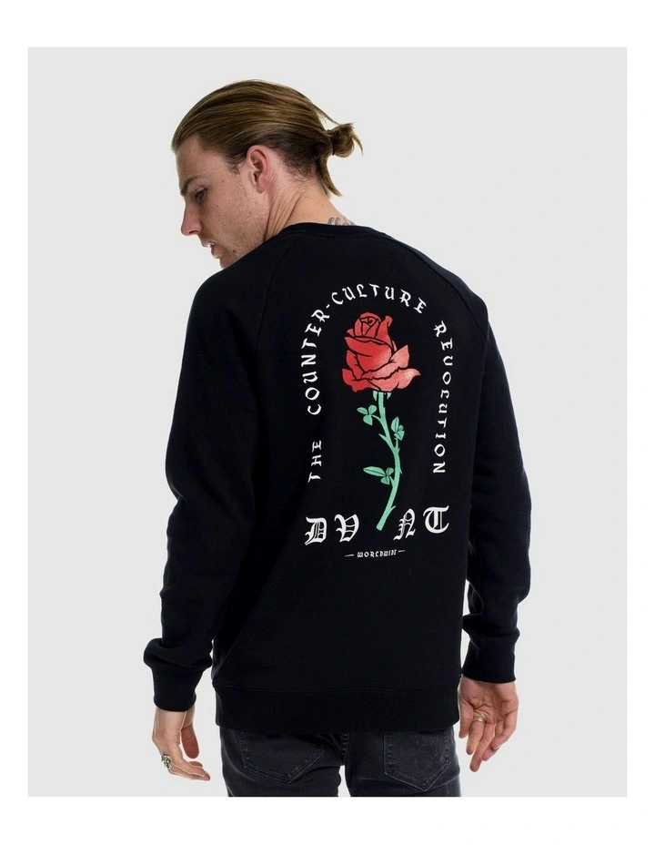Barbed Crewneck Sweater in Black image 5