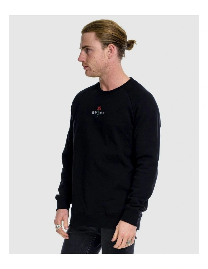 Barbed Crewneck Sweater in Black image 7
