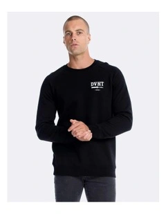 Switchblade Crewneck Sweater in Black