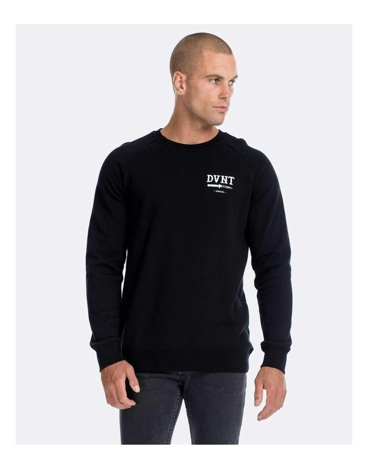 Switchblade Crewneck Sweater in Black image 3