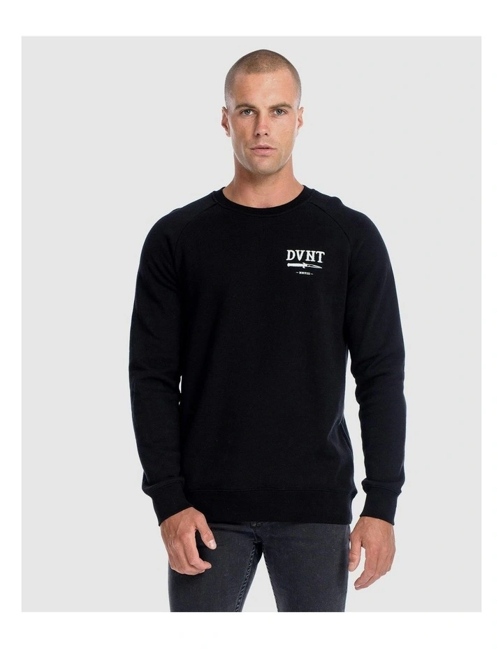 Switchblade Crewneck Sweater in Black image 4