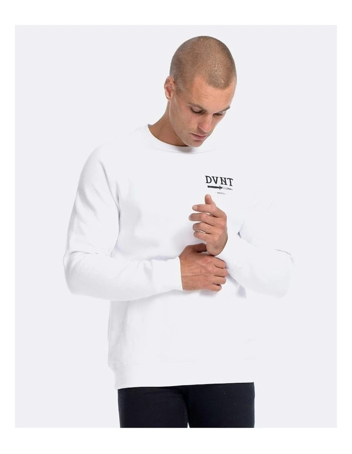 Switchblade Crewneck Sweater in White image 1