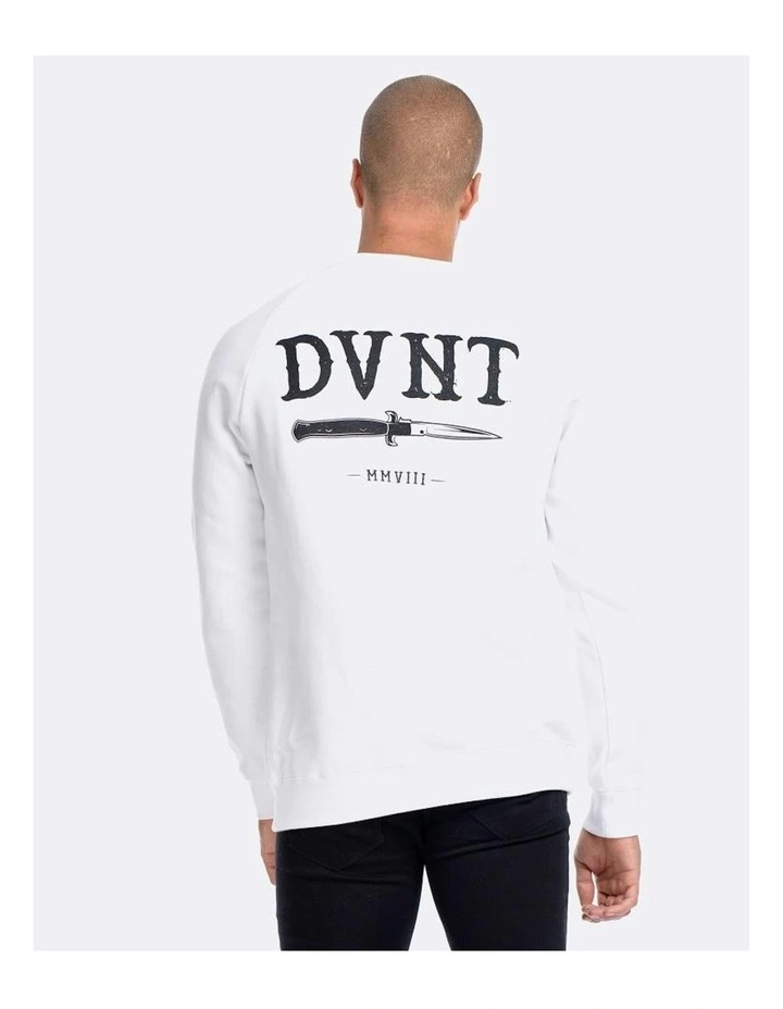 Switchblade Crewneck Sweater in White image 2