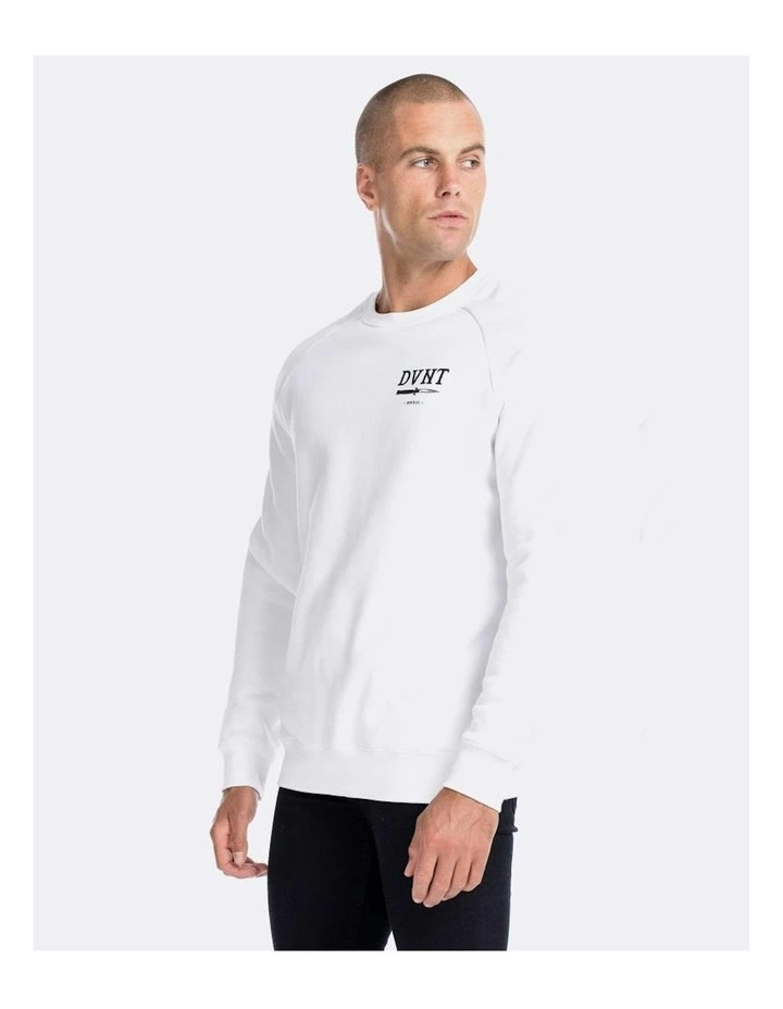 Switchblade Crewneck Sweater in White image 3