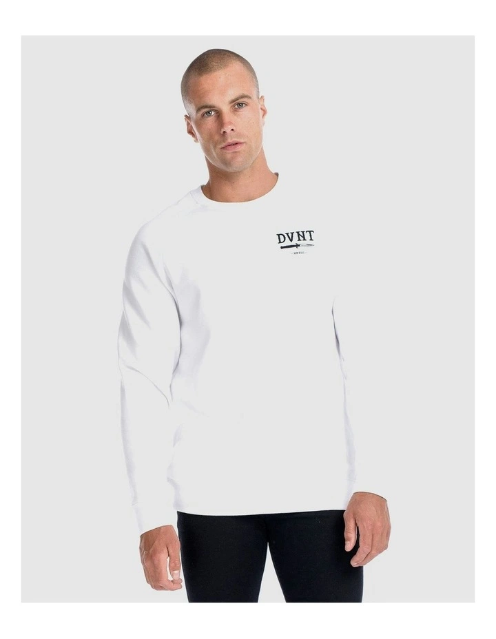 Switchblade Crewneck Sweater in White image 4