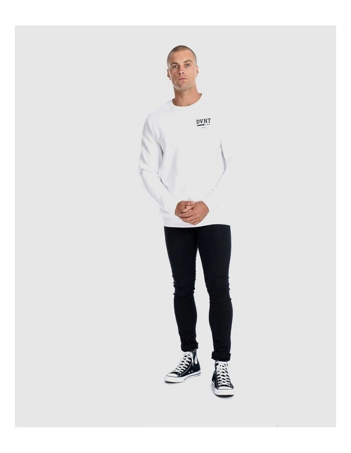 Switchblade Crewneck Sweater in White image 7